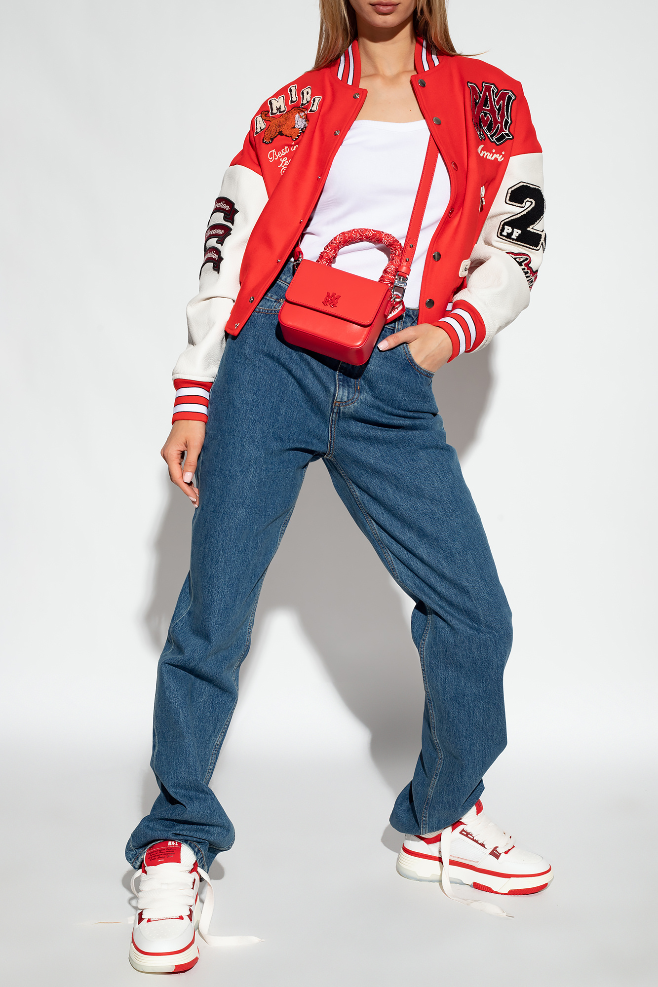 Red Bomber jacket Amiri - SchaferandweinerShops Canada Red Bomber jacket Amiri - SchaferandweinerShops Canada